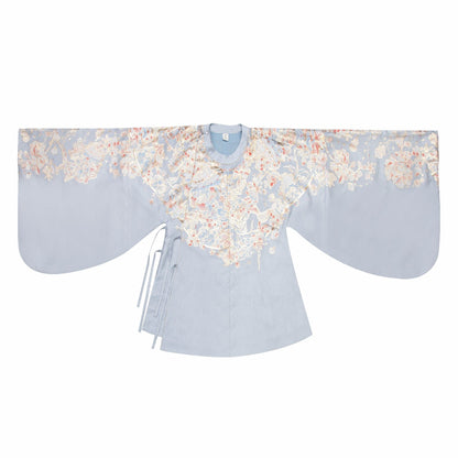 Ming Dynasty Round Collar Pipa Sleeve Top & Mamian Skirt | Melodies 棠织金音