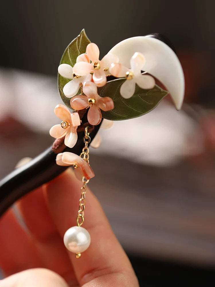 Fallling Crescent Hair Stick | Hanfu Hair Accessory