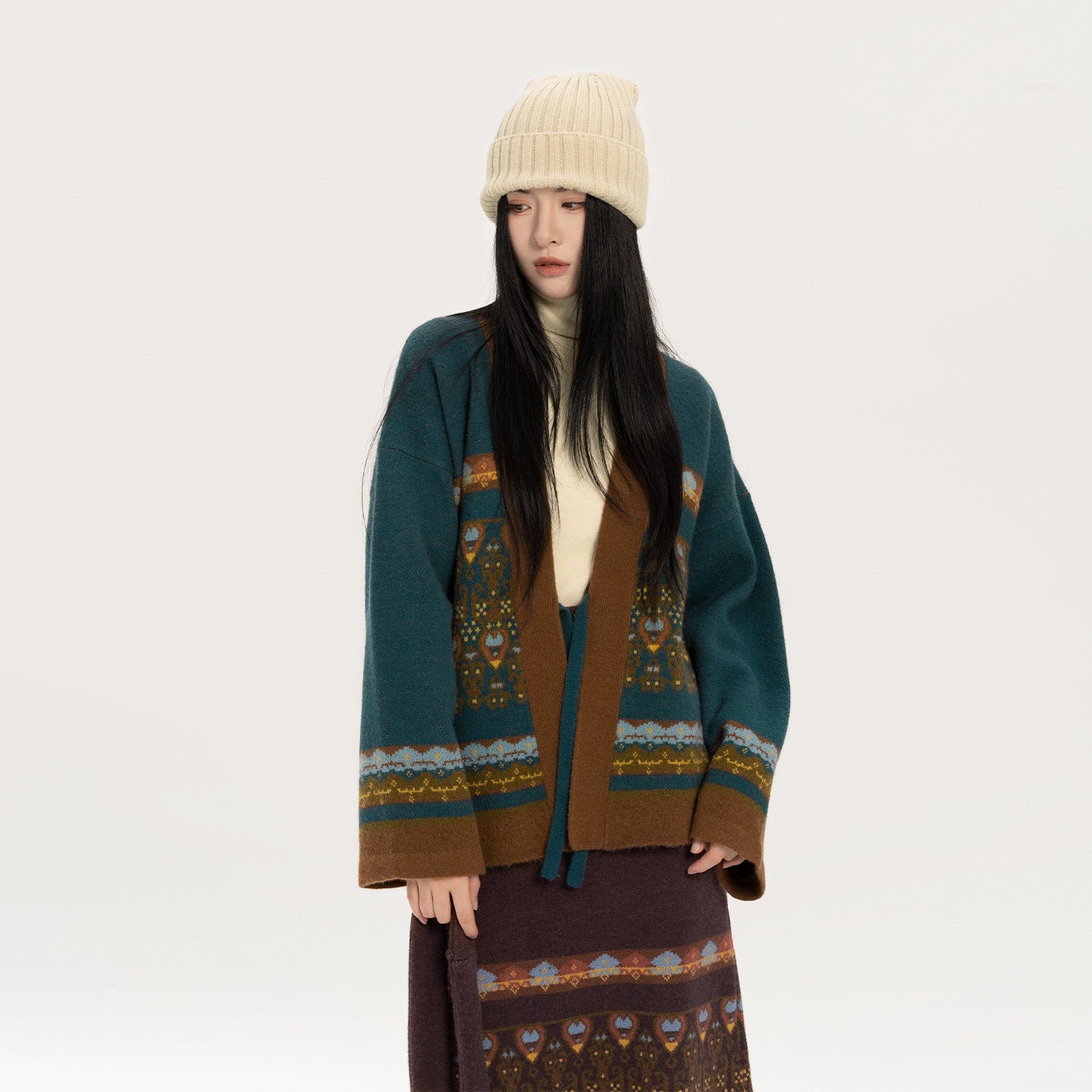 New Chinese Style Knitted Sweater Cardigan - Mushi 牧诗