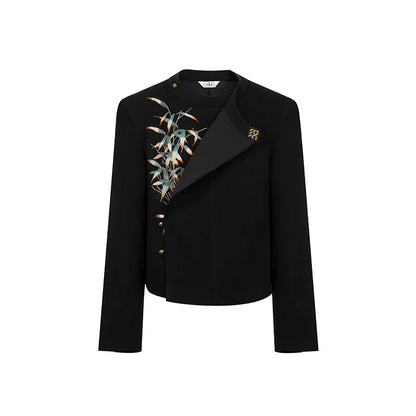 New Chinese Style Round Neck Robe Jacket with A-Line Skirt - Qianshi 谦时 (Preorder)