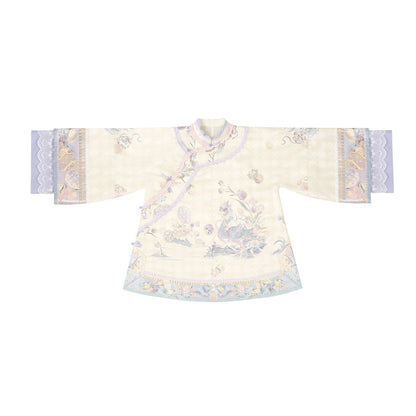 Modern Qing Han Lady Attire with Layered Skirt - Tulip Duck 郁香鸭鸭
