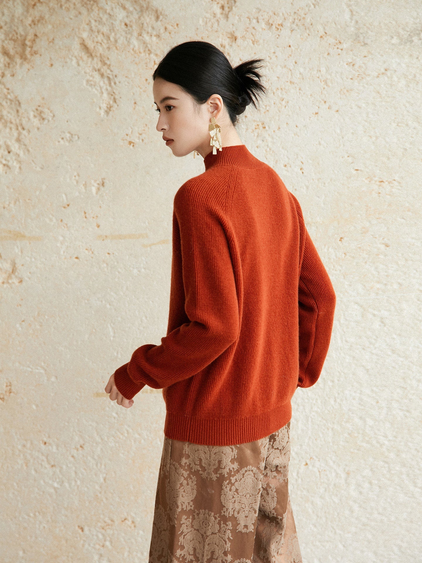 New Chinese Style Wool Knitted Sweater - Wanyu 绾玉