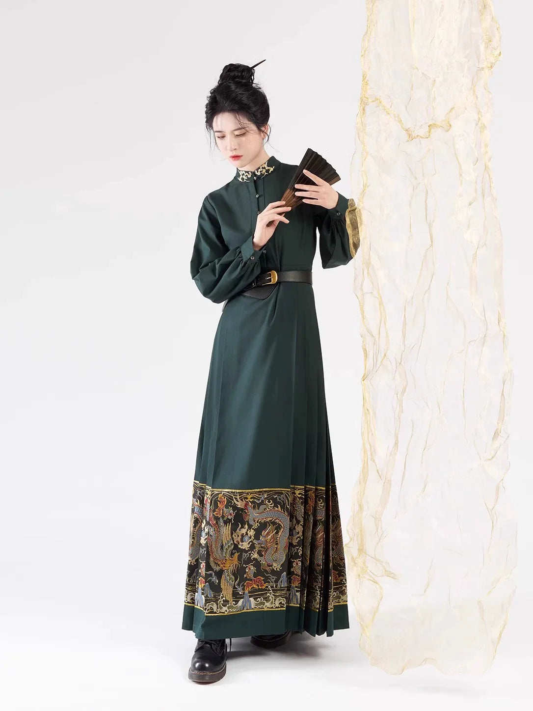 Ming Dynasty Modern Hanfu Horse Face Dress - Qingyun 卿云