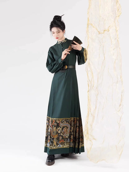 Ming Dynasty Modern Hanfu Horse Face Dress - Qingyun 卿云