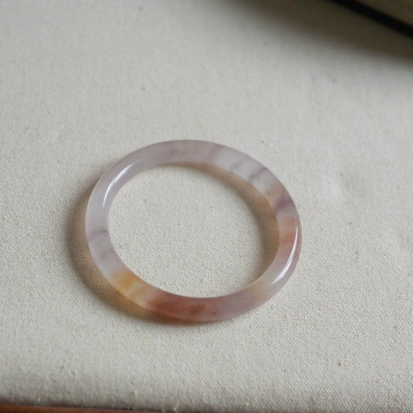 Seeing Flowers in the Fog Gold Silk Jade Bracelet