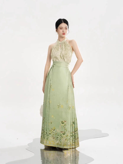 Ming Dynasty Modern Hanfu Halter Neck Top - Fengfu 风妩