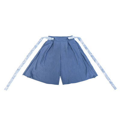 Song Dynasty Modern Hanfu Camisole and Cardigan with Shorts or Wide Leg Pants - Kongqing 空青 (Preorder)