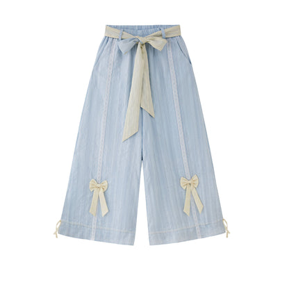 New Chinese Style Long Sleeve Top and Vest with Skirt or Wide Leg Pants - Butter 黄油可露丽