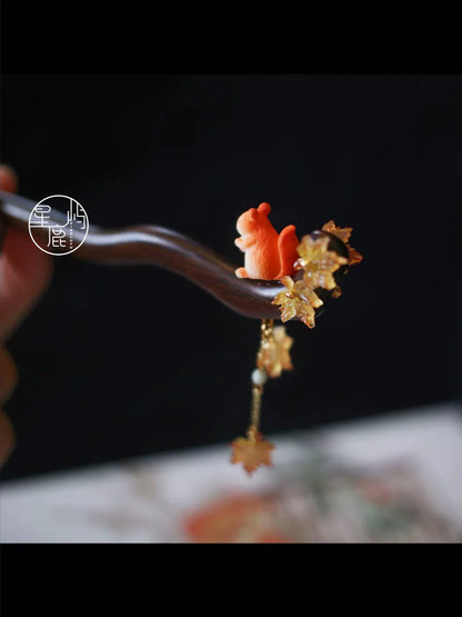 Squirrel Hair Stick | Traditional Chinese Hair Accessory