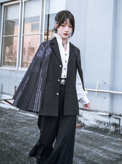 New Chinese Style Printed Suit Patchwork Cloak - Legend of the Immortals 神仙传