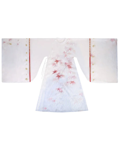 Song Dynasty Round Collar Robe - Maple Snow 枫雪 (Preorder)