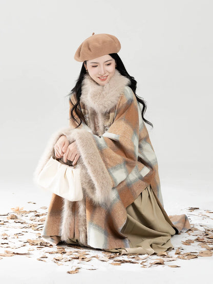 New Chinese Style Women Round-Neck Coat and Pleated Skirt - Evening Breeze and Snow 晚风欲雪 (Preorder)