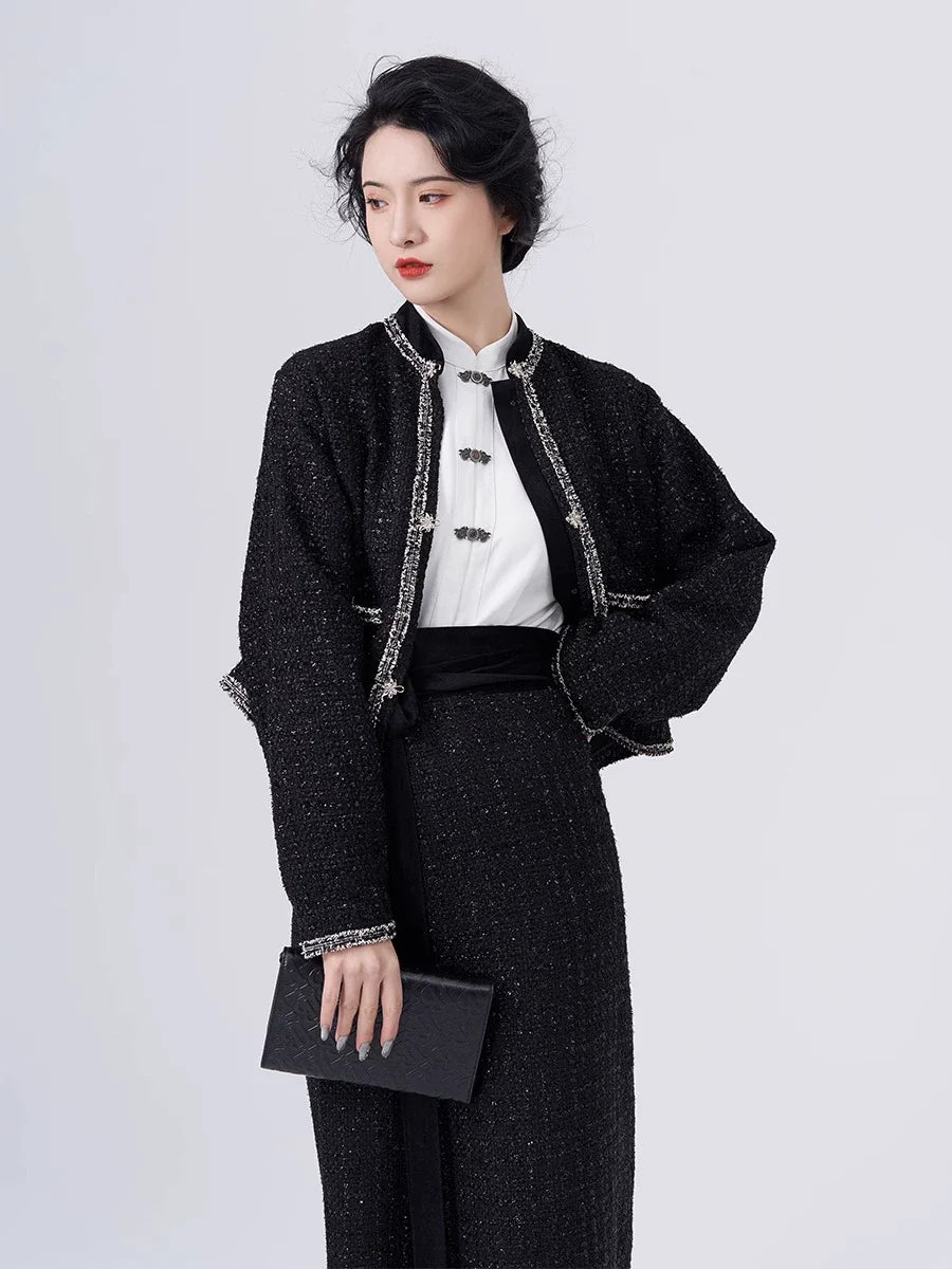 Song Dynasty Modern Hanfu Set with Jacket and Spiral Skirt - Rebel Princess 叛逆千金 (Preorder)