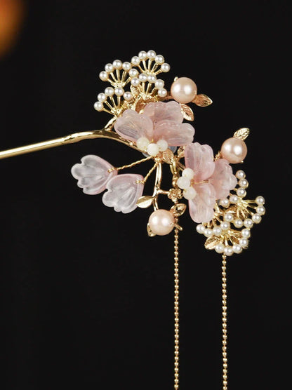 Oriental Flowers Hair Stick | Ancient Chinese Hair Accessory