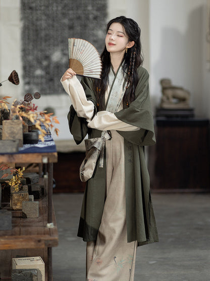 Song Dynasty Modern Hanfu Cardigan with Wide Leg Pants - Yunye 云野 (Preorder)
