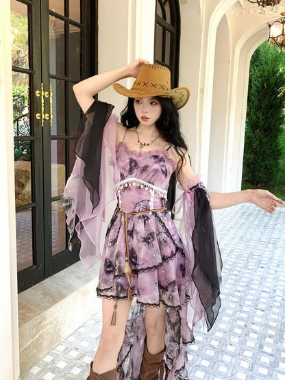 New Chinese Style Fairy Summer Slip Dress - Lost in Mist 雾屿迷踪