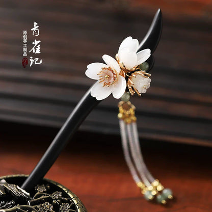 Light Peach Hair Stick | Traditional Chinese Hair Accessory