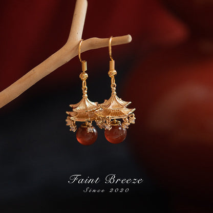 Wind Chiming Pavilion Earrings | Hanfu Jewelry