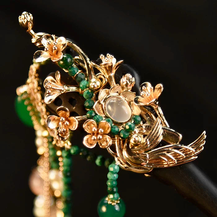 Gliding Peacock Hair Stick | Ancient Chinese Hair Accessory