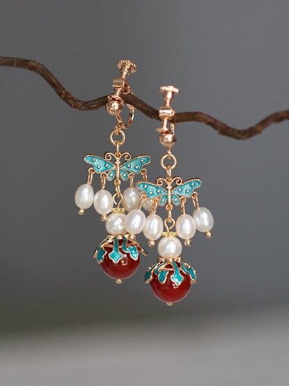 Ming Dynasty Cloud Collar Antique Earrings | Hanfu Jewelry