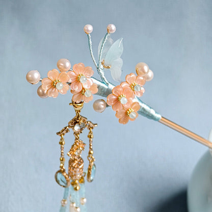 Cherry Blossom Tassel Hair Stick | Ancient Chinese Hair Accessory
