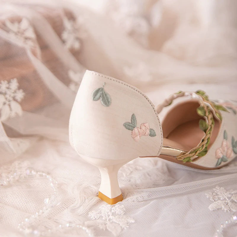 Addison - Flower Vines Qipao Heels