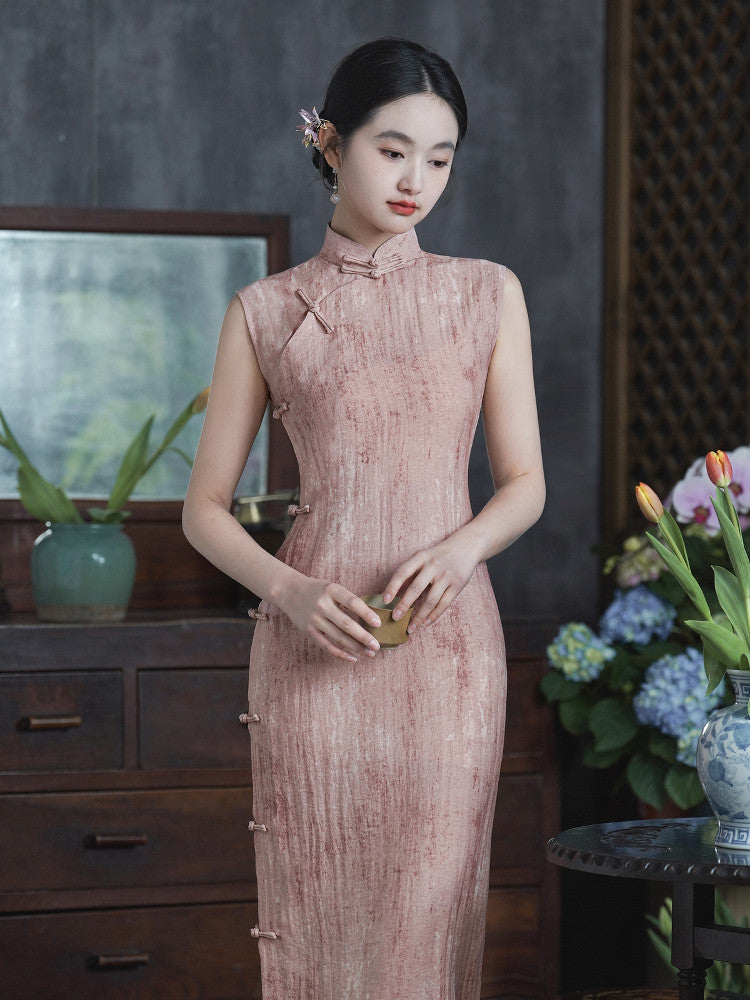 Sleeveless Midi Cheongsam | Roseclouds