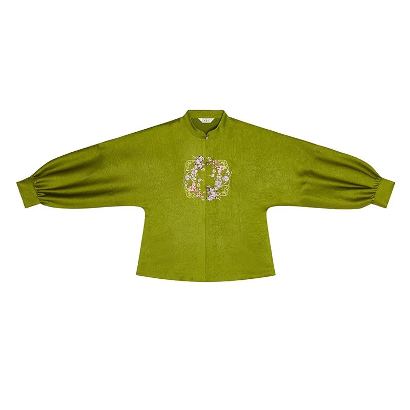 Chinese Blouse & Mamian Skirt Outfit | Plum Wine 春色阑