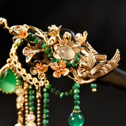 Gliding Peacock Hair Stick | Ancient Chinese Hair Accessory