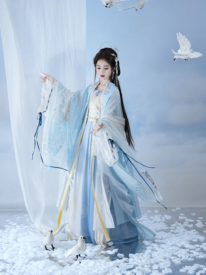 Qingshan Weaving Snow 晴山织雪 - Song Dynasty Style Qiyao Ruqun Hanfu