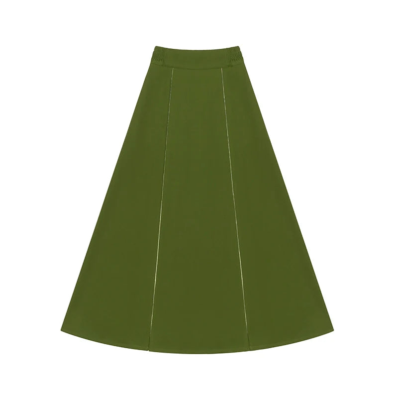 Song Dynasty Modern Hanfu Set with Majia Vest and Three Pleat Skirt - Cuiyin 翠茵 (Preorder)