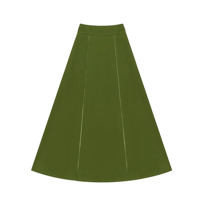 Song Dynasty Modern Hanfu Set with Majia Vest and Three Pleat Skirt - Cuiyin 翠茵 (Preorder)