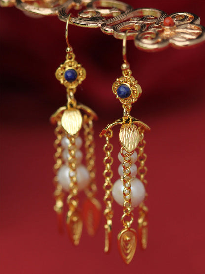 Golden Gourd Earrings | Hanfu Jewelry
