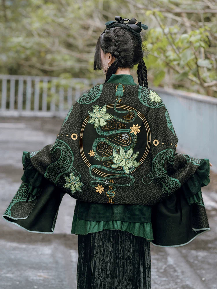 New Chinese Style Print Shawl - Shengqing 升卿
