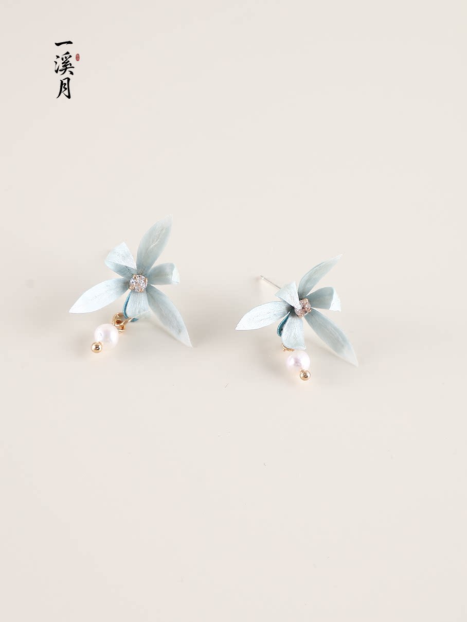 Blue Orchid Earrings | Hanfu Jewelry
