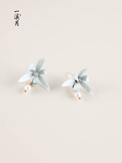 Blue Orchid Earrings | Hanfu Jewelry