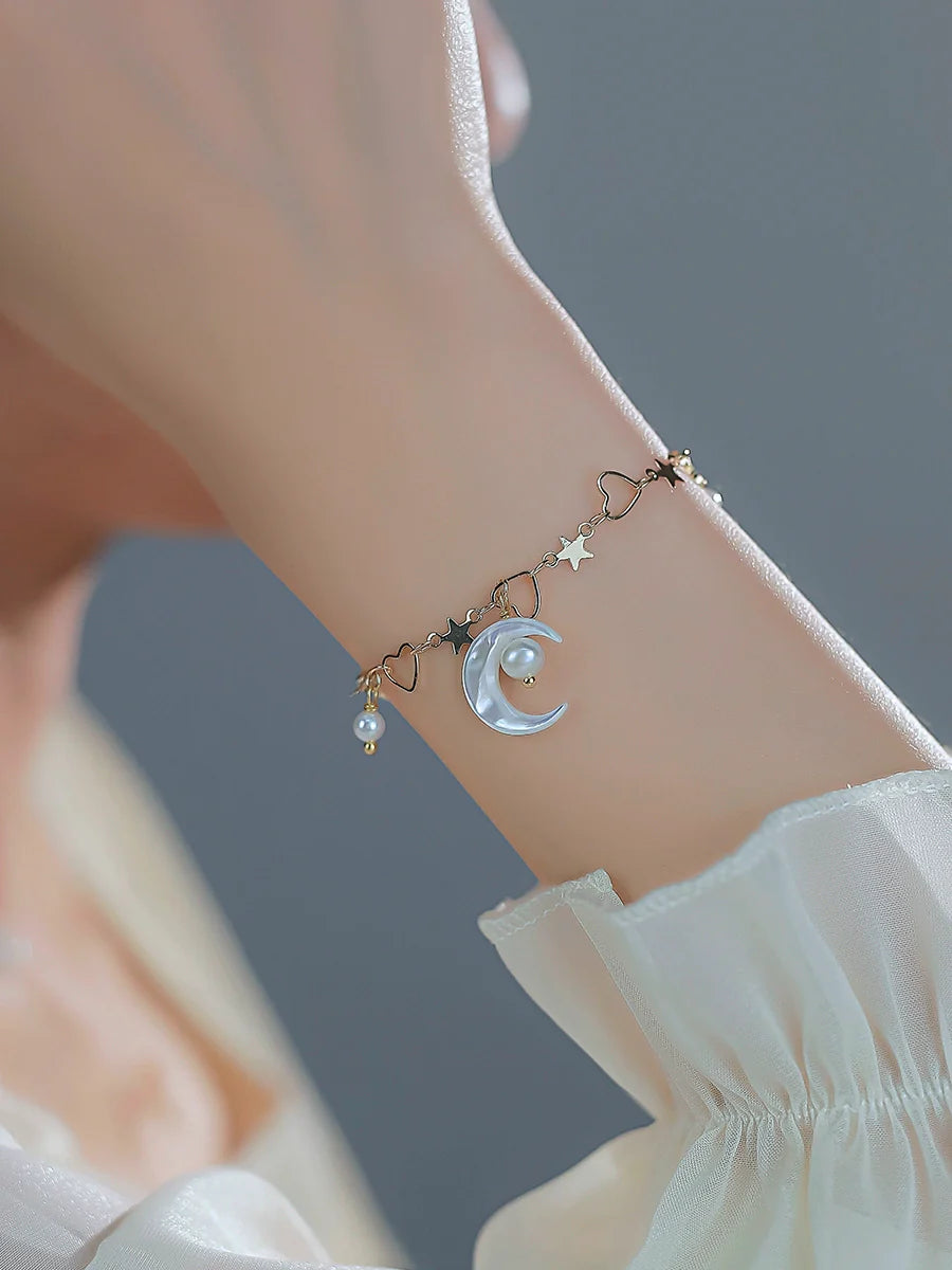 Crescent Moon Ancient Style Bracelet