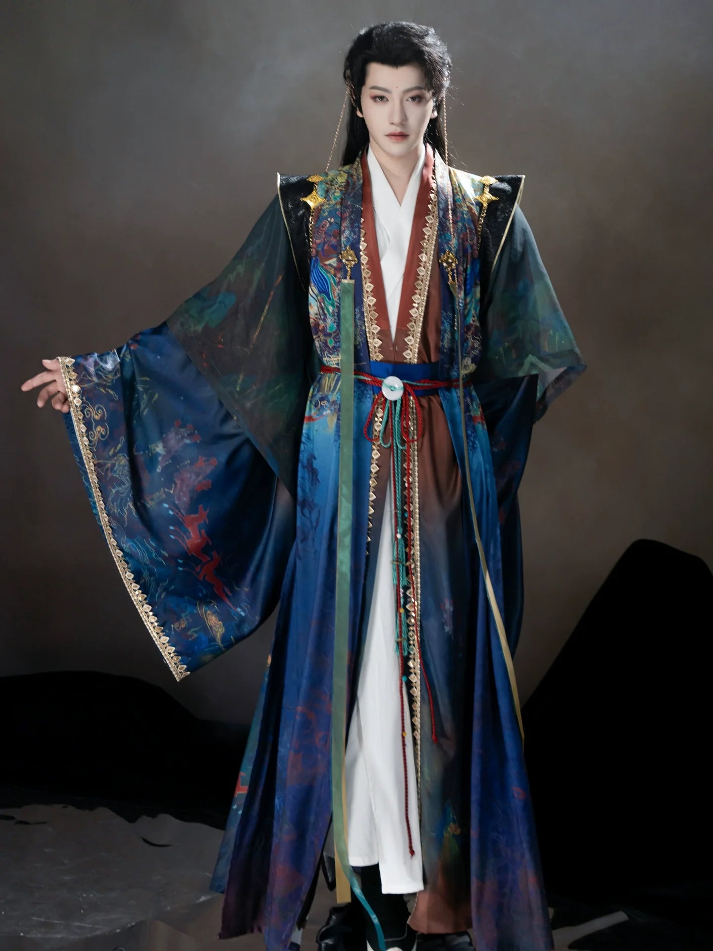 Demon Prince of Dunhuang - Male Xianxia Hanfu Ancient Chinese Costume (Preorder)