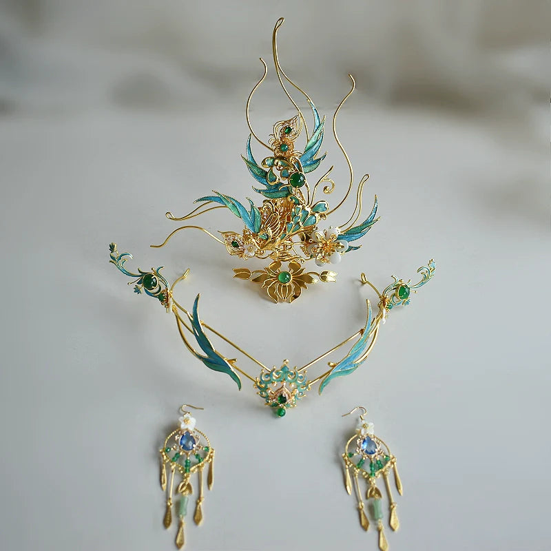 Hanfu Hair Accessories Set: Phantom Bird