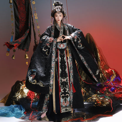 Wei Jin Dynasty Qiyao Ruqun Hanfu | Onyx Phoenix 绣烬玄凰
