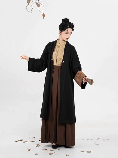 New Chinese Style Women Standing Collar Top, Mamian Skirt and Jacket - Windy Desert 长风漠州 (Preorder)