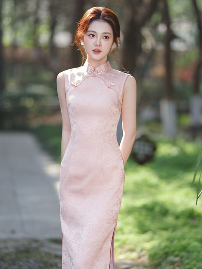 Sleeveless Floral Midi Cheongsam | Among the Flowers