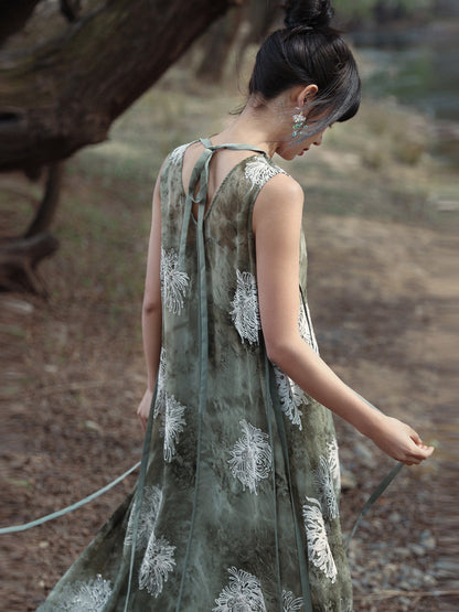 New Chinese Style Tie Dye Summer Romance Dress