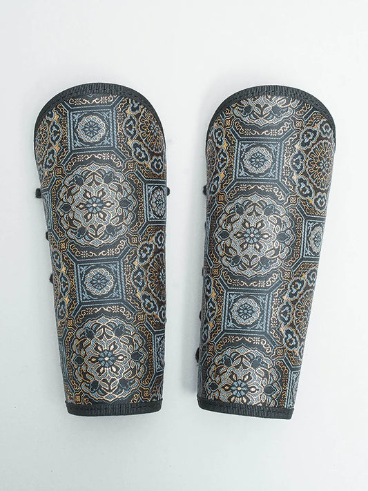 Dreams Beneath the Flowing River hanfu wrist guards — embroidery detail