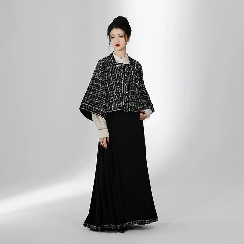 Ming Dynasty Modern Hanfu Mamianqun Outfit - Shuangshu 双姝