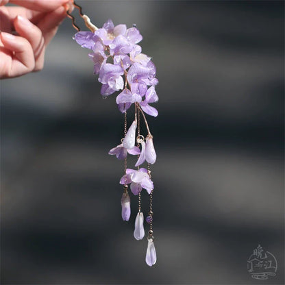 Dancing Wisterias Hair Stick | Traditional Chinese Hair Accessory