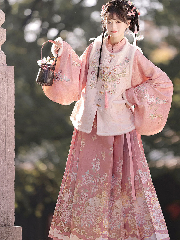 Ming Dynasty Chinese New Year Festival Hanfu | Blush 粉黛