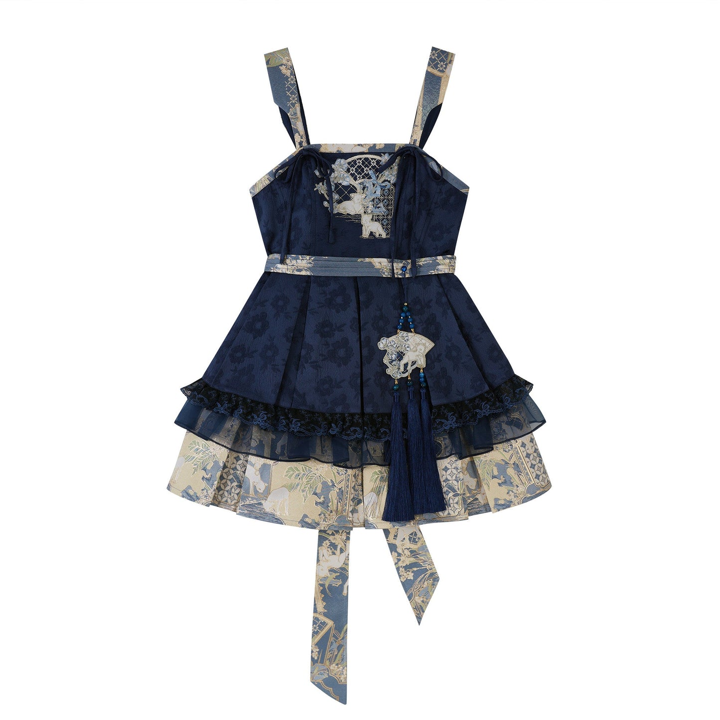 New Chinese Style Pipa Sleeve Top and Fluffy Dress - Bogu Sheep 博古咩咩