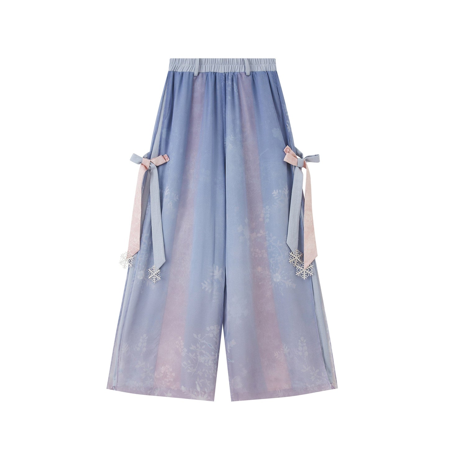 Ming Dynasty Modern Hanfu Brocade Mamian Skirt & Faux Two-Piece Chinese Style Top 雪霁逢春