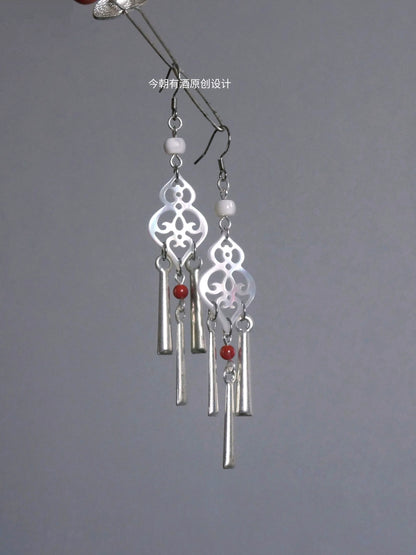 Miao Ethnic Tassel Earrings | Hanfu Jewelry